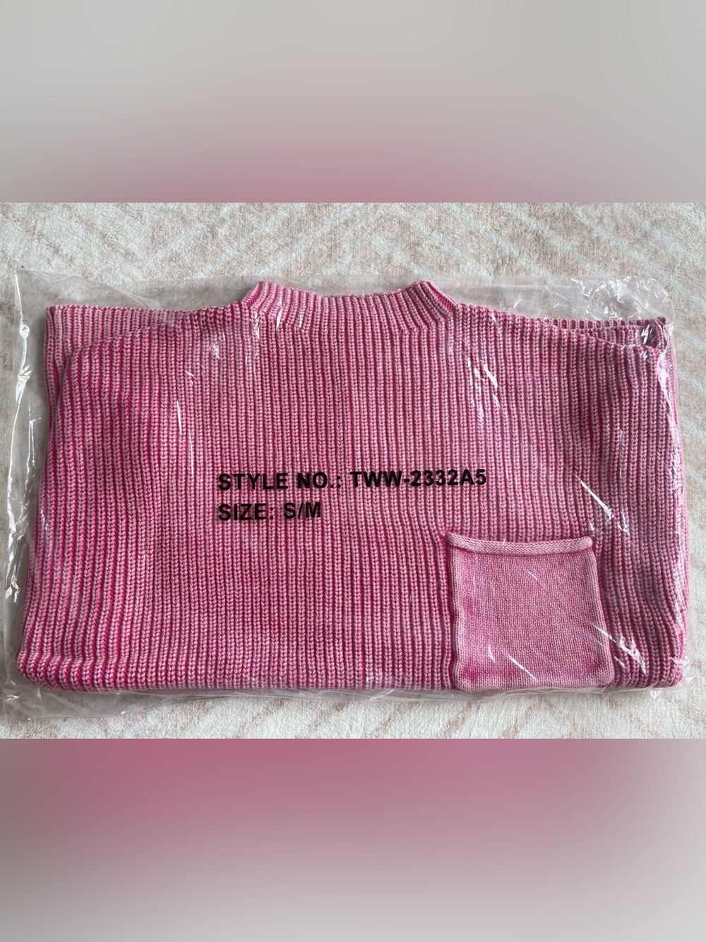 Zenana Fuchsia Acid Wash Knit Top 💗 - Picture 2 of 2